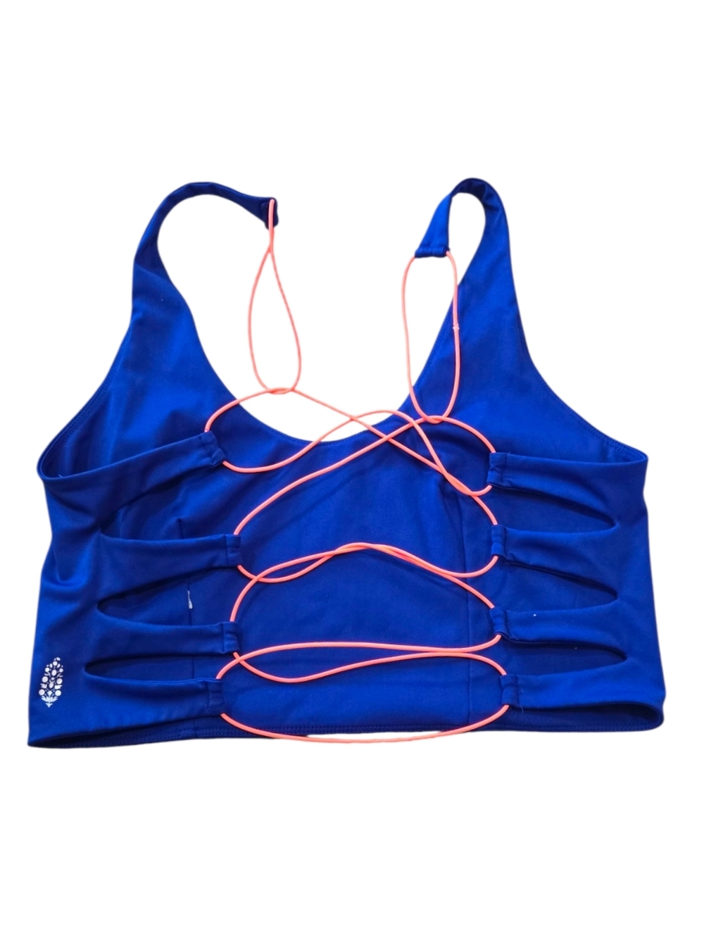 FP Movement She's Got Rhythm Crop Tank Free People Strappy Top Blue Size L - Picture 5 of 7
